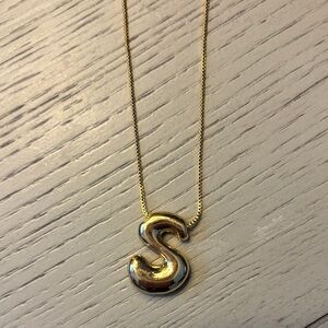 Chic Gold 'S' Pendant Necklace